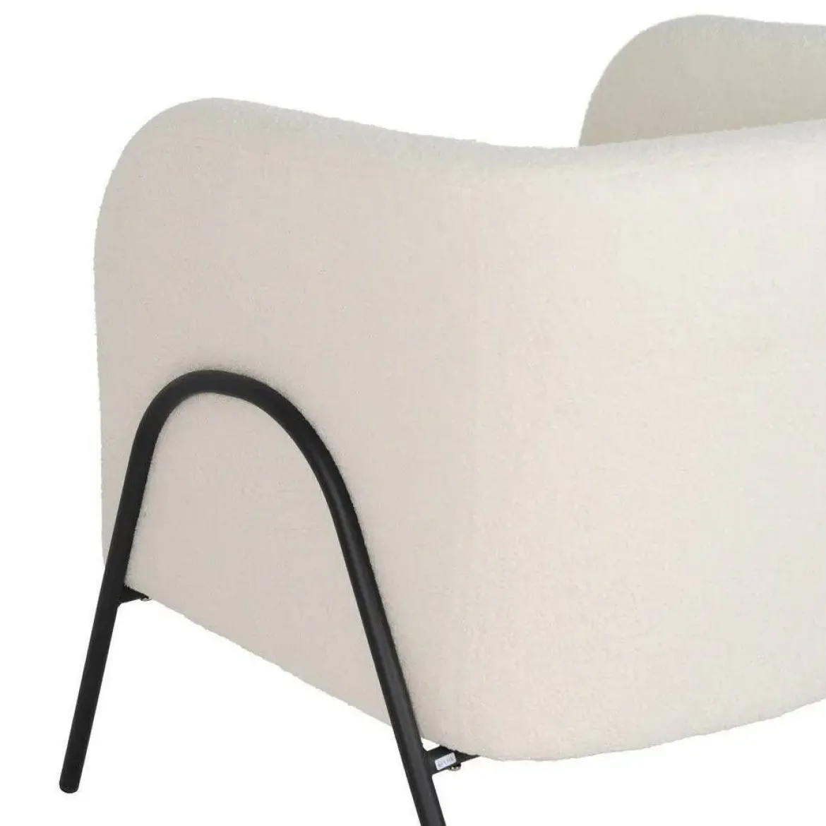 Sillón Tejido-Metal de Salón 68 cm Blanco 614513