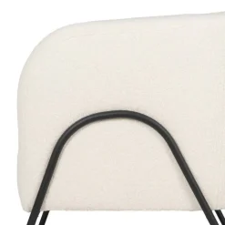 Sillón Tejido-Metal de Salón 68 cm Blanco 614513