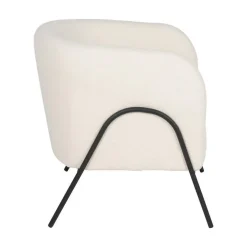 Sillón Tejido-Metal de Salón 68 cm Blanco 614513