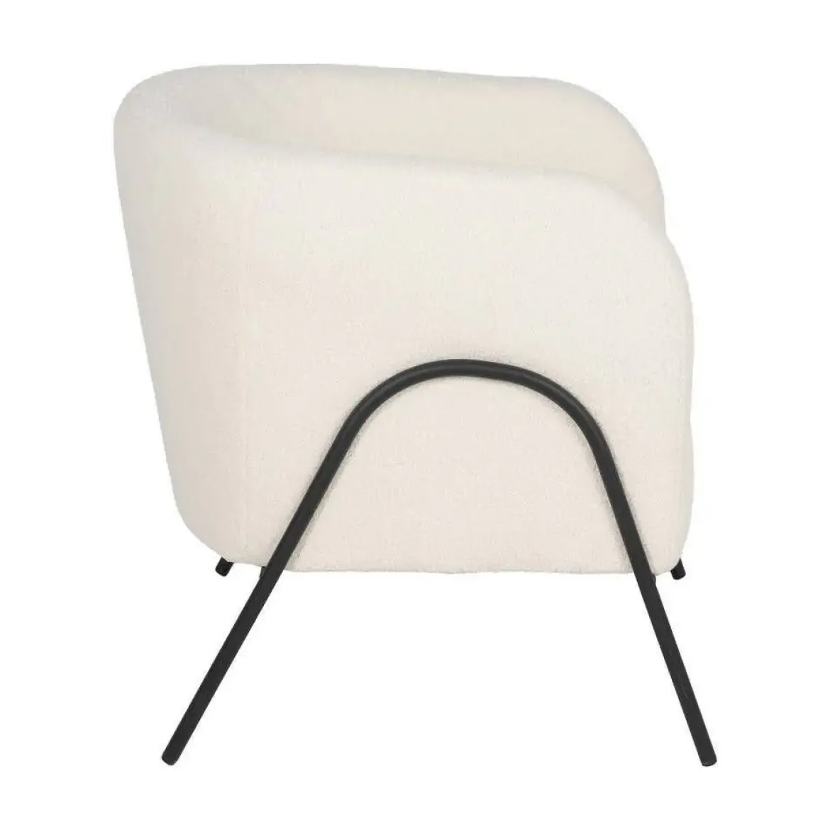 Sillón Tejido-Metal de Salón 68 cm Blanco 614513