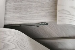 Sinfonier de Dormitorio en MDF Gris Claro con Tiradores de Metal MB-220064