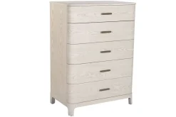 Sinfonier de Dormitorio en MDF Gris Claro con Tiradores de Metal MB-220064