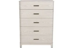 Sinfonier de Dormitorio en MDF Gris Claro con Tiradores de Metal MB-220064