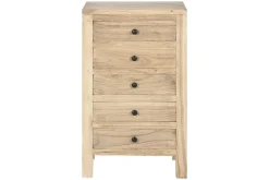 Sinfonier de Madera Mindi con 5 Cajones Natural MB-221505
