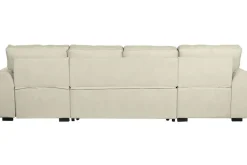 Sofá Cama Chaiselongue en Poliéster Arena con Estructura de Madera MB-218994