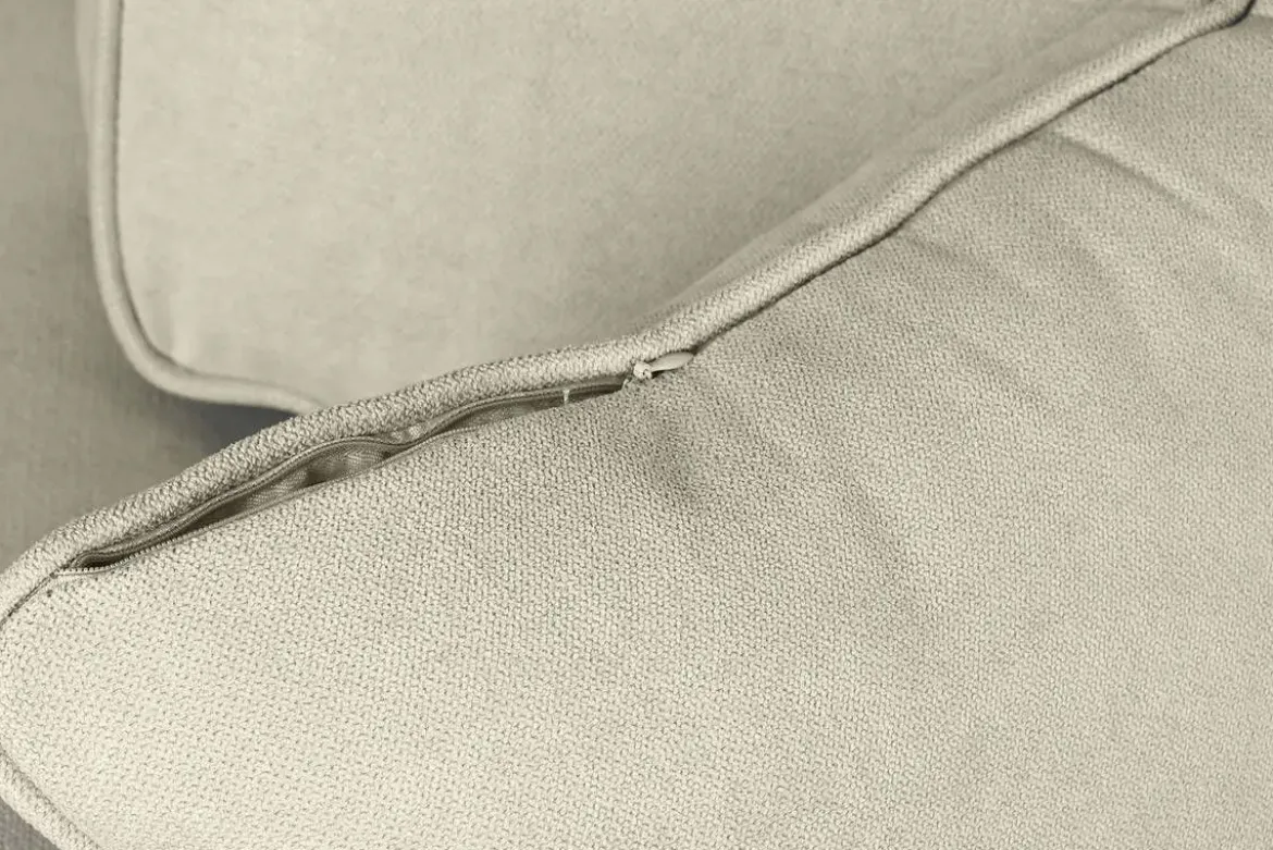 Sofá Cama Chaiselongue en Poliéster Arena con Estructura de Madera MB-218994