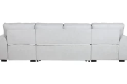 Sofá Cama Chaiselongue en Poliéster Gris con Estructura de Madera MB-211718