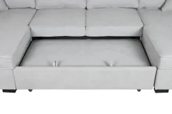 Sofá Cama Chaiselongue en Poliéster Gris con Estructura de Madera MB-211718