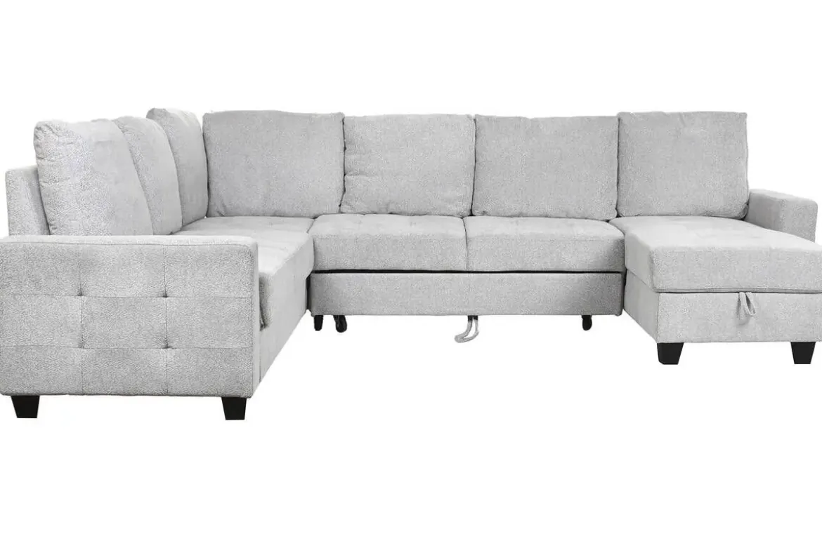 Sofá Cama Chaiselongue en Poliéster con Arcón MB-219483