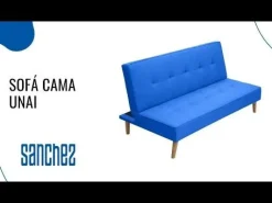 Sofá Cama Clic Clac con Patas de Madera Tapizado UNAI