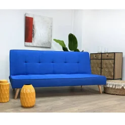 Sofá Cama Clic Clac con Patas de Madera Tapizado UNAI