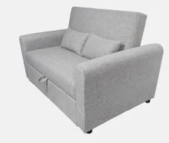 Sofá Cama Clic Clac de 2 Plazas Tapizado en Tela Gris CIRO