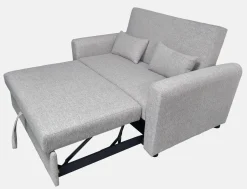 Sofá Cama Clic Clac de 2 Plazas Tapizado en Tela Gris CIRO