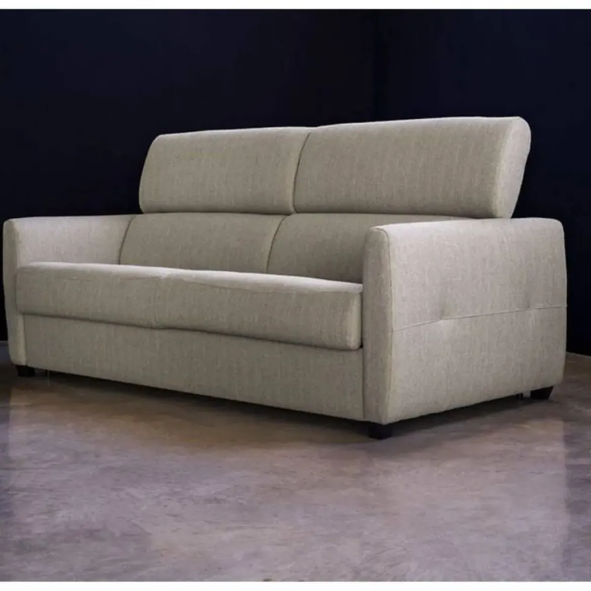 Sofá Cama con 3 Plazas y Patas de Madera PROST