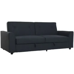 Sofá Cama Convertible Tapizado en Poliéster Azul MB-228439