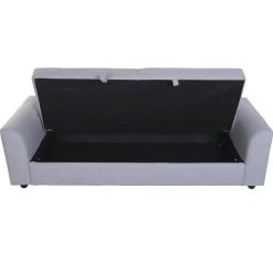 Sofá Cama Convertible Tapizado en Poliéster Gris MB-228440
