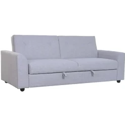 Sofá Cama Convertible Tapizado en Poliéster Gris MB-228440
