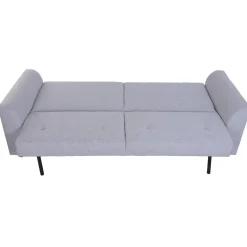 Sofá Cama Convertible Tapizado en Poliéster Gris MB-228440