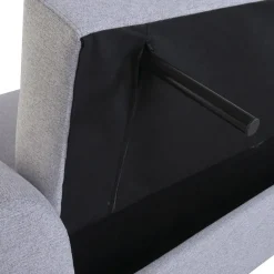 Sofá Cama Convertible Tapizado en Poliéster Gris MB-228440
