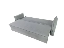 Sofá Cama Convertible Tapizado en Poliéster Gris Estructura de Madera MB-228438