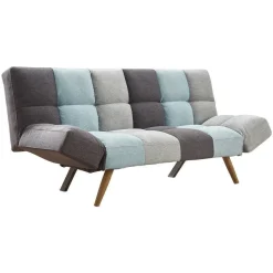 Sofá Cama 3 Plazas Clic-Clac con Diseño a Cuadros HAWAI
