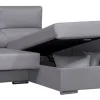 Sofá Chaise Longue con Arcón Derecha y 2 Puff SALOMON