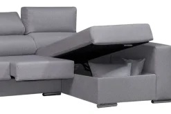 Sofá Chaise Longue con Arcón Derecha y 2 Puff SALOMON