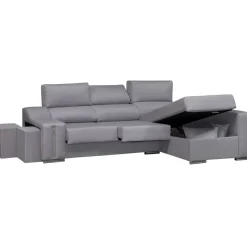 Sofá Chaise Longue con Arcón Derecha y 2 Puff SALOMON