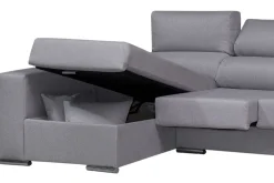 Sofá Chaise Longue con Arcón Izquierda y 2 Puff SALOMON
