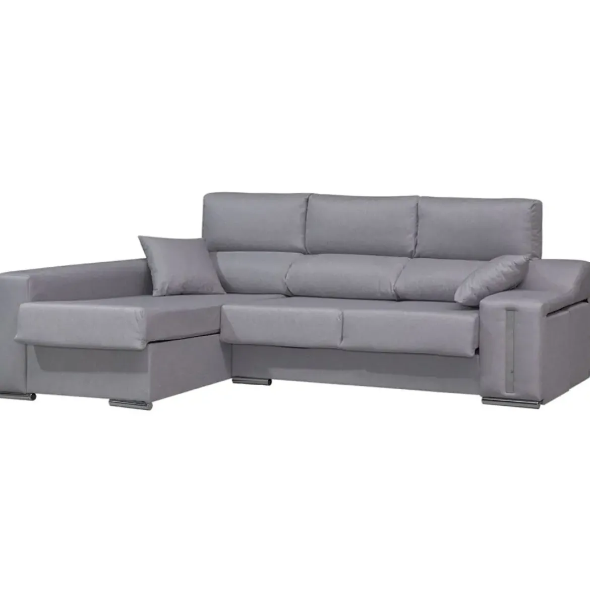 Sofá Chaise Longue con Arcón Izquierda y 2 Puff SALOMON