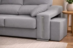 Sofá Chaise Longue con Arcón Izquierda y 2 Puff SALOMON