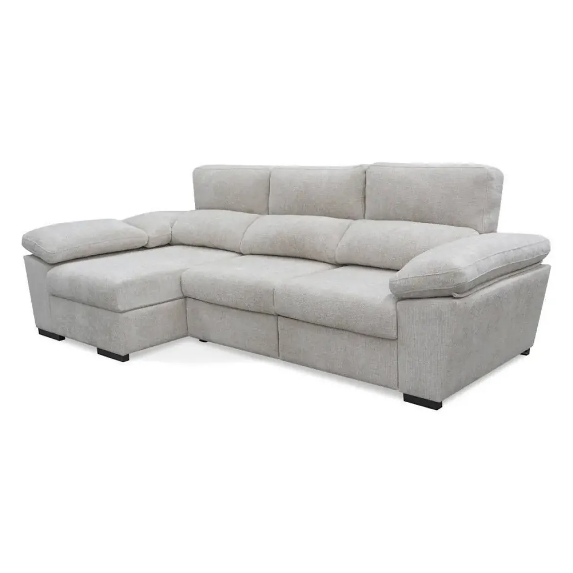 Sofá Chaise Longue con Arcón y Asientos Deslizantes Izquierda ELAN
