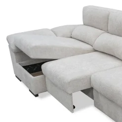 Sofá Chaise Longue con Arcón y Asientos Deslizantes Izquierda ELAN