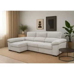 Sofá Chaise Longue con Arcón y Asientos Deslizantes Izquierda ELAN