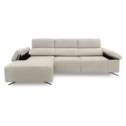Sofá Chaise Longue con Arcón y Asientos Deslizantes Izquierda LEXI