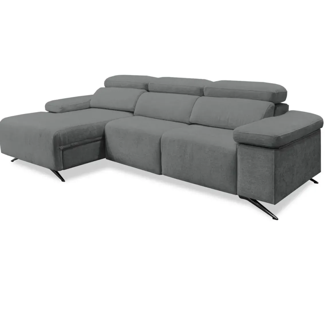 Sofá Chaise Longue con Arcón y Asientos Deslizantes Izquierda LEXI