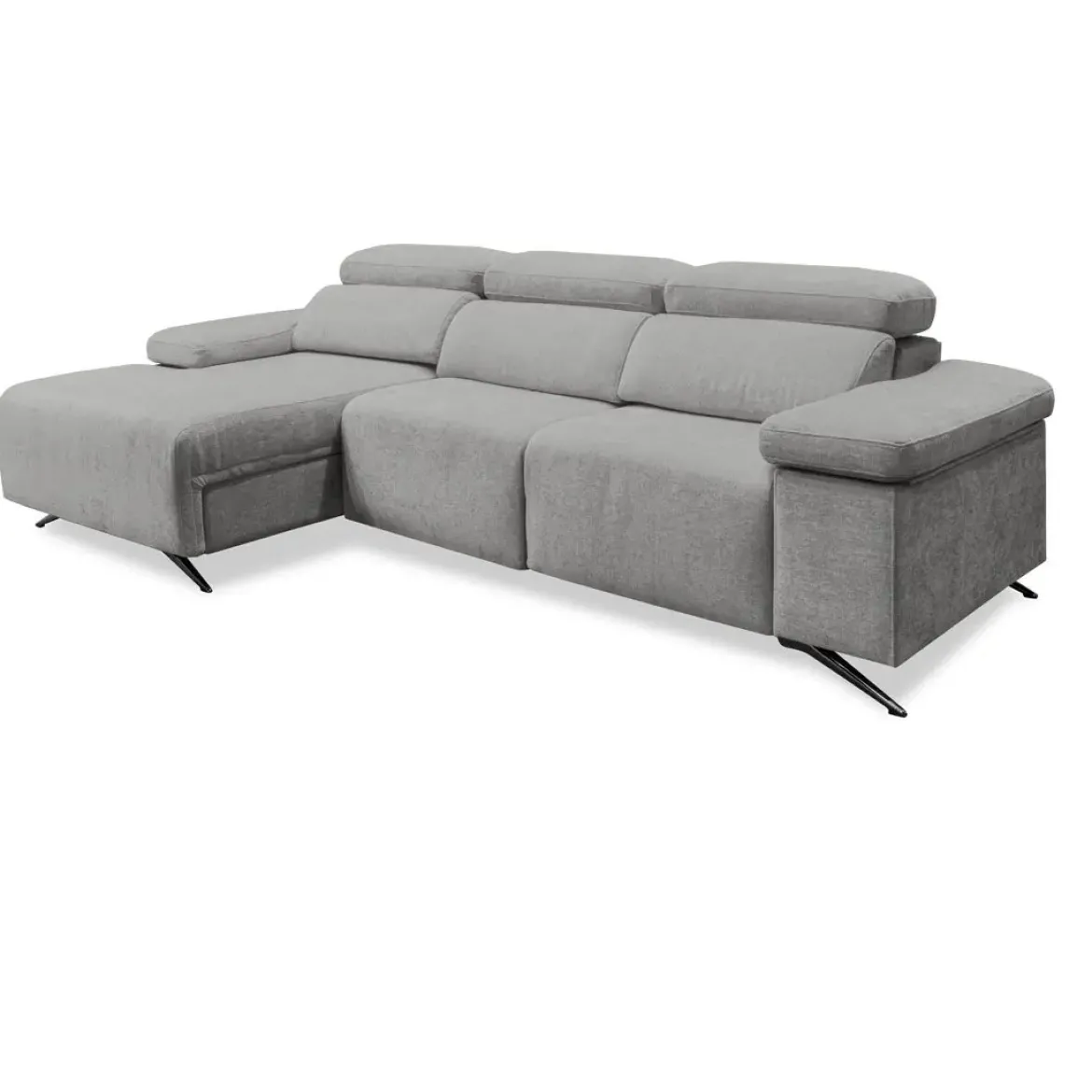 Sofá Chaise Longue con Arcón y Asientos Deslizantes Izquierda LEXI