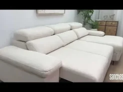 Sofá Chaise Longue con Arcón y Asientos Deslizantes Izquierda LEXI