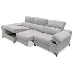 Sofá Chaise Longue con Arcón y Asientos Deslizantes Izquierda TIJUANA