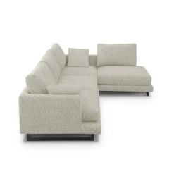 Sofá Chaise Longue de Patas Altas Tapizado en Tela Derecha QUEEN
