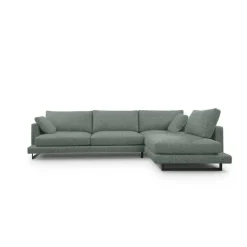 Sofá Chaise Longue de Patas Altas Tapizado en Tela Derecha QUEEN
