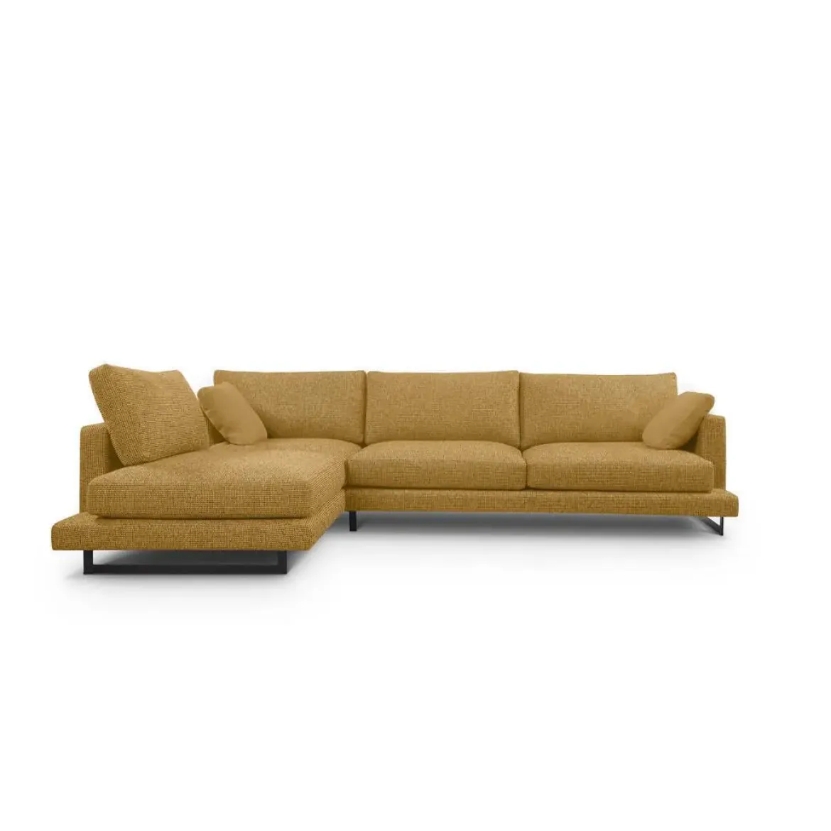 Sofá Chaise Longue de Patas Altas Tapizado en Tela Izquierda QUEEN