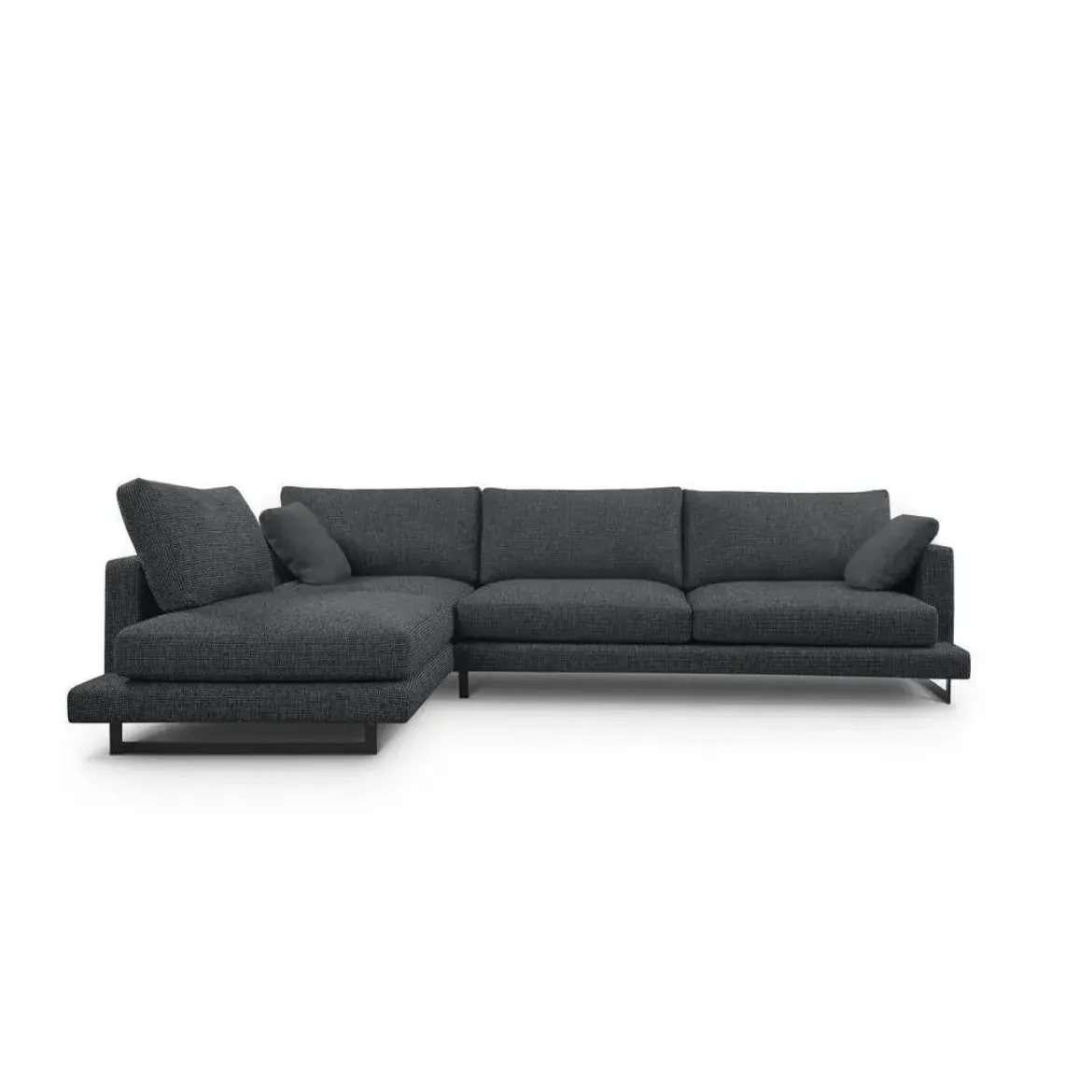 Sofá Chaise Longue de Patas Altas Tapizado en Tela Izquierda QUEEN