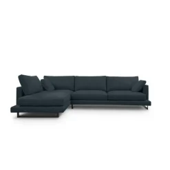 Sofá Chaise Longue de Patas Altas Tapizado en Tela Izquierda QUEEN