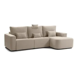 Sofá Chaise Longue Derecha Deslizante Tapizado en Poliéster