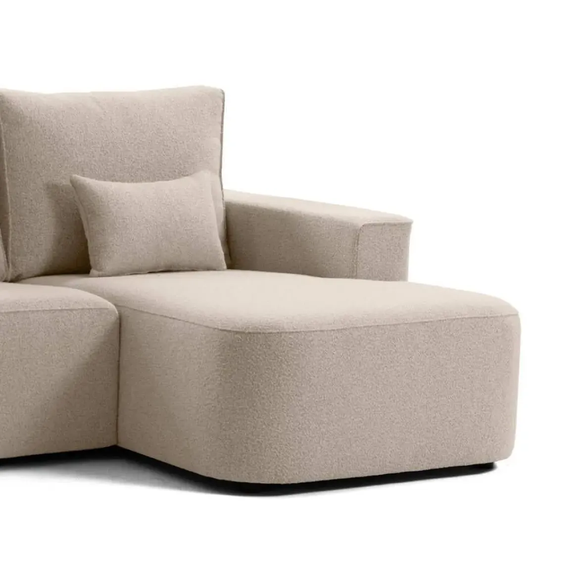 Sofá Chaise Longue Derecha Deslizante Tapizado en Poliéster
