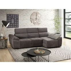 Sofá Chaiselongue Derecha 3 Plazas 275 cm con Asientos Deslizantes BALI