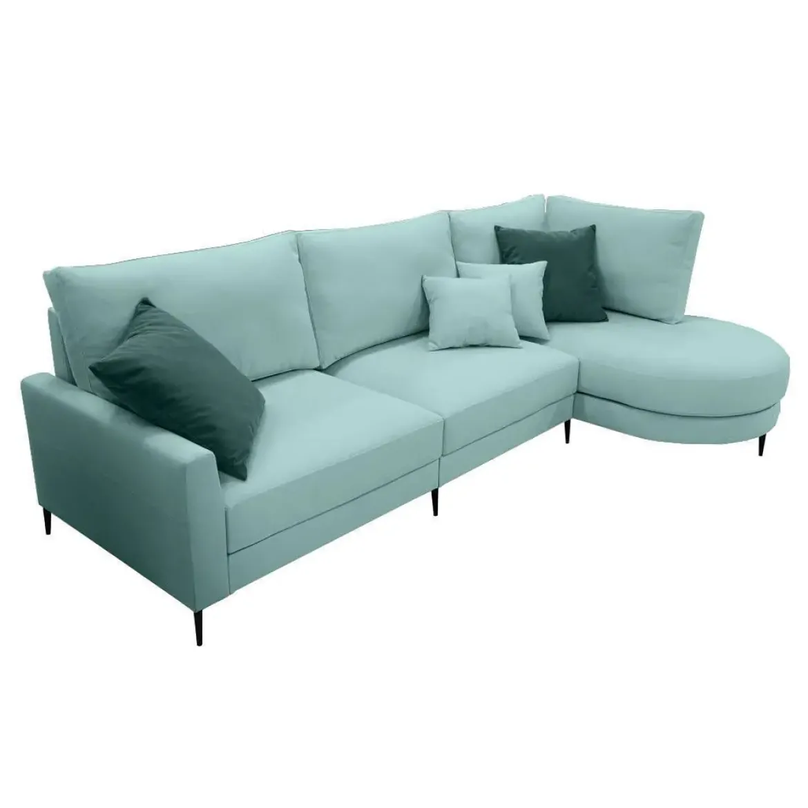 Sofá Chaise Longue Derecha Tapizado en Tela NAPOLI