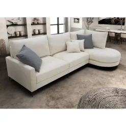 Sofá Chaise Longue Derecha Tapizado en Tela NAPOLI