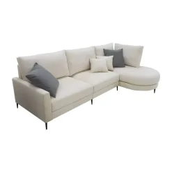 Sofá Chaise Longue Derecha Tapizado en Tela NAPOLI